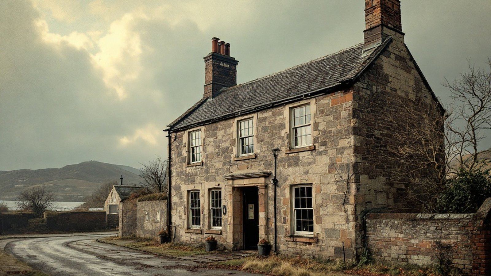 Exterior of the old school building on School Road