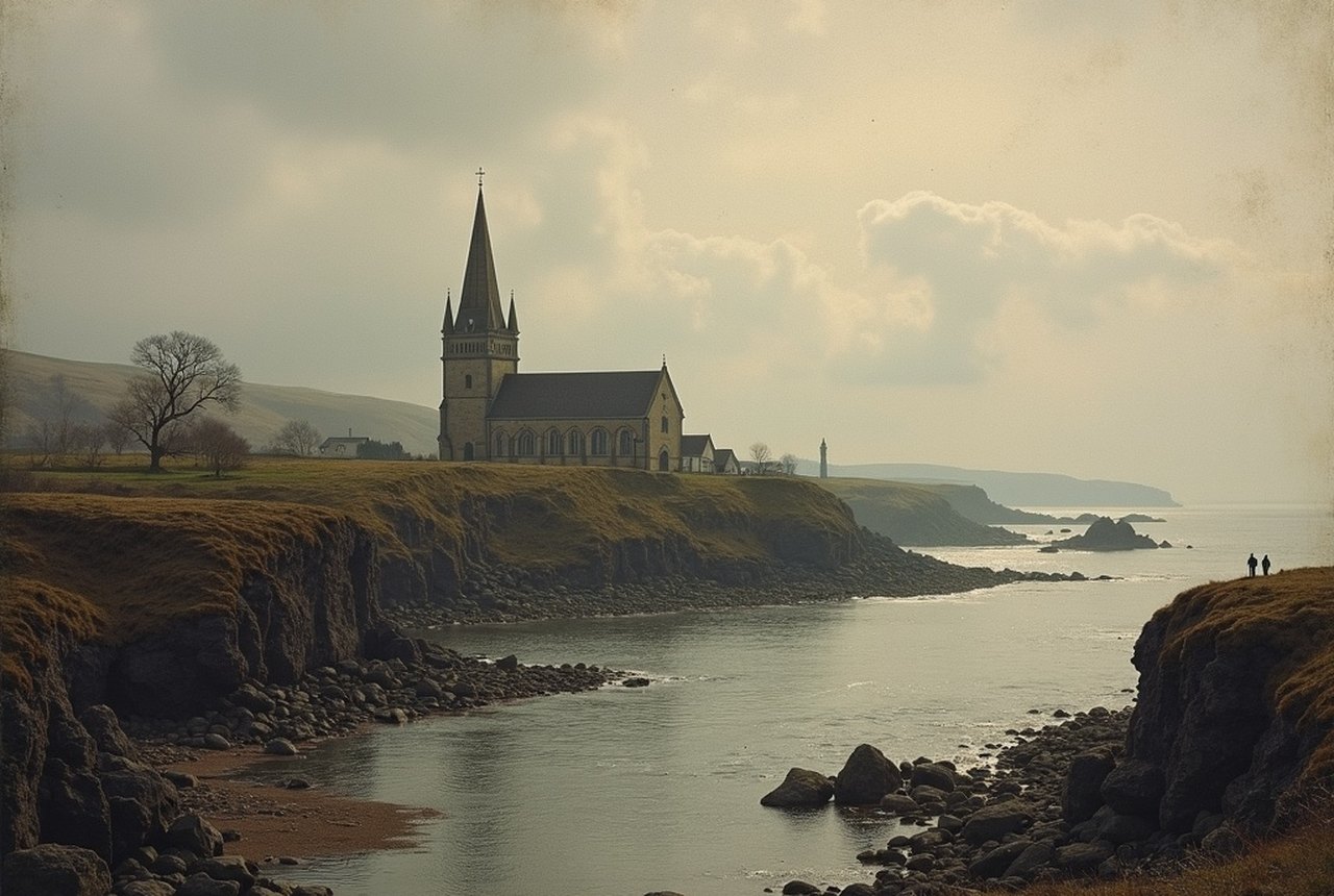 St Mary's Church across the Tyne — establishing Haddington as county town