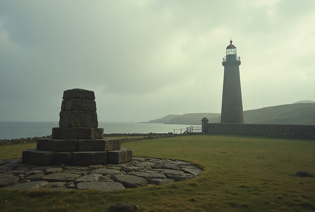 The battlefield memorial cairn — after the "Ground and Aftermath" section